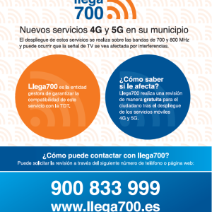 LLEGA 700. NUEVOS SERVICIOS 4G Y 5G EN EL MUNICIPIO