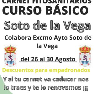 CURSO BÁSICO CARNET FITOSANITARIOS 26 AL 30 DE AGOSTO